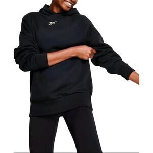 Reebok Women's Sz M Lux 24k Gold Fleece Sweatshirt Hoodie Winter C12-9